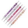 5 Pcs/set Nail Art Dotting Pen Crystal Beads Handle Dual-ended Drawing Painting Rhinestones Manicure Tools 4