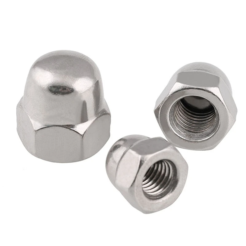 HEXAGON DOMED CAP NUTS  FIT SCREWS BOLTS M10 A2 STAINLESS STEEL
