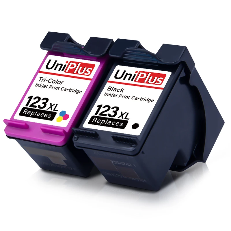 UniPlus Re-Manufactured Ink Cartridge for Printer hp 123XL hp123 Black Tri Color DeskJet Envy Officejet 3630 3632 3634 5252 5255