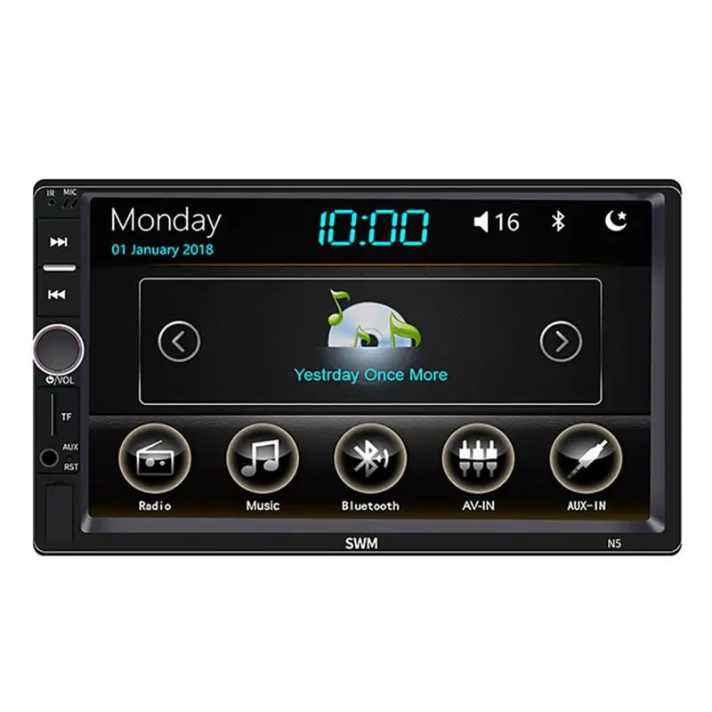 SWM-N5 7 дюймов Автомобильный MP5/MP4 плеер Bluetooth HD сенсорный экран SD USB FM радио реверсивное изображение мобильное соединение Android IOS