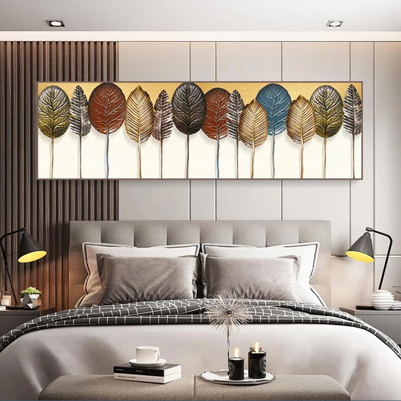

Gold Leaf Nordic Poster Wall Art Abstract Leaves Canvas Painting Modern Home Decor Picture Posters And Prints For Living Room