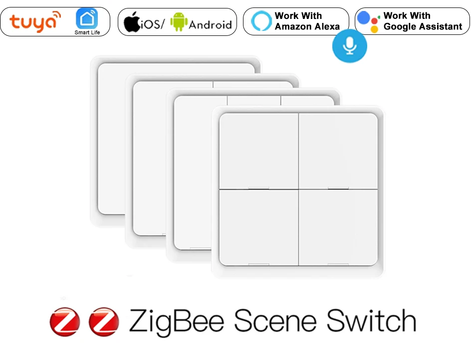 Wireless 4 Gang 12 Scene Switch H9fbf1c5c6952411487e0f1e836822dcfp