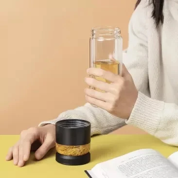 Xiaomi Youpin Zajia Tea Water Separation Glass Tea Cup Double Insulated Glass Portable Water Cup
