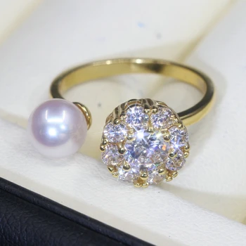 

Creative Spinner Design Lucky Ring Settings for Women Semi Mount S925 Sterling Silver Wedding Engagement Pearl Ring Base for DIY