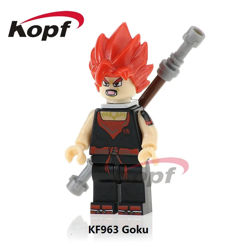 Один KF373 Супер Герои движущиеся фигурки Dragon Ball Z Тянь голени в Корейском стиле персонажи Гоку, Веджета, Bulma Majin Buu строительный блок Детский подарок игрушки - Цвет: KF963WithoutBox