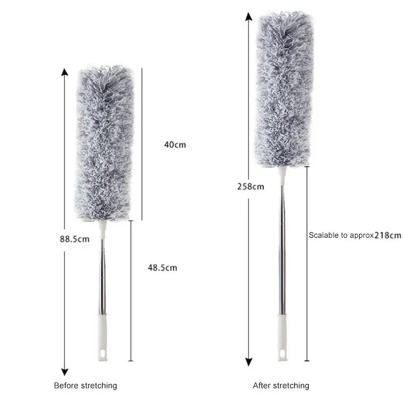 Не Выдвижная микрофибра телескопическая ручка пылеочиститель Гибкая Чистящая Щетка для дома L9#2