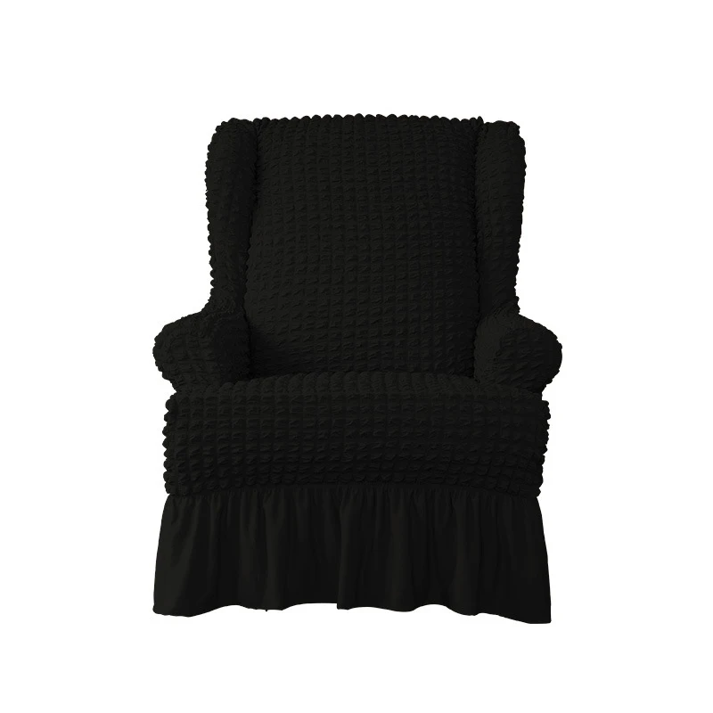 Wingback чехол на стул протектор Slipcover стрейч юбка стиль грязестойкий цвет красного вина/серый/черный