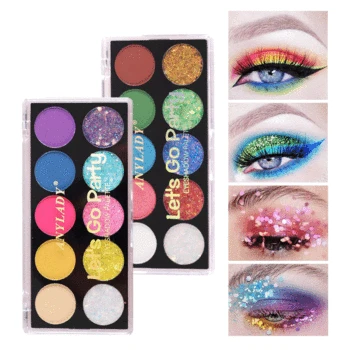 

Diamond 10-color children's eye shadow gel avocado 10-color sequins eye shadow makeup
