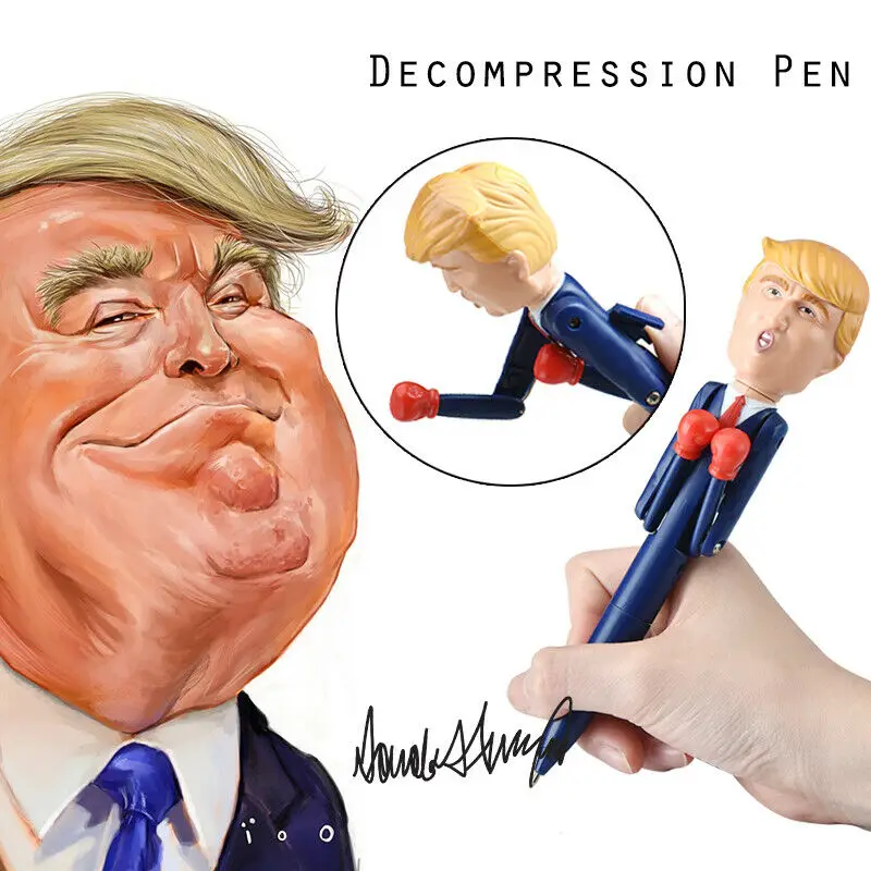 Президент США Дональд Трамп переизбранные сувенирные коллекции туалетная щетка/открывалка для пива/кукла Забавный кляп подарки Свалка с Трампом - Цвет: Trump Talking Pen