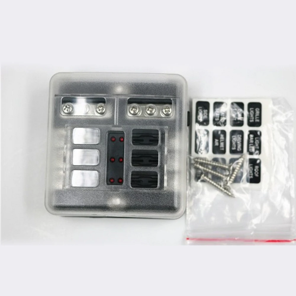 32V Car Fuse Box Insurance With Negative Insert Base Set Accessories 24 Pcs Screw Terminals With LED Indicator