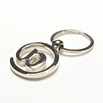 

Keychain Keyfob Gift For Boys Car Keyring Silver AT Sign Internet Character Key Chain