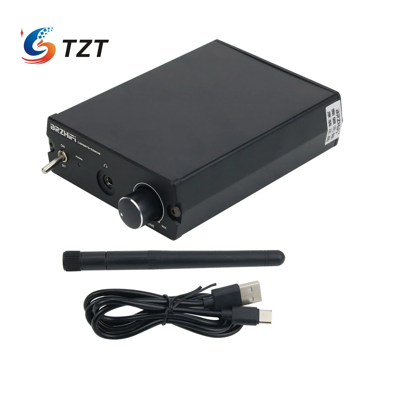 

TZT HIFI CSR8675 APTX HD LDAC AAC Bluetooth 5.0 Wireless Receiver ES9038Q2M DAC Decoding 24BIT 96KHZ 3.5M RCA Coaxial