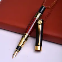 Stylo à plume recharge d'encre en métal de haute qualité, Signature écriture lisse, calligraphie, cadeau d'affaires 
