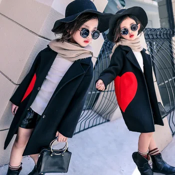 

8 New Winter Autumn Toddler Kids Baby Girls Coat Warm Wool Bowknot Trench Coat Overcoat Girls Kids Long Sleeve Outwear Jacket