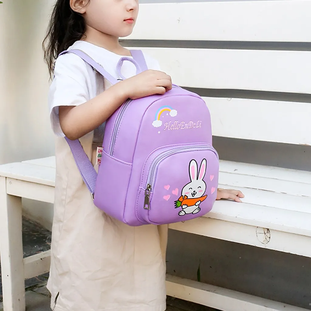 Модный трендовый кожаный милый детский рюкзак школьная сумка через плечо для