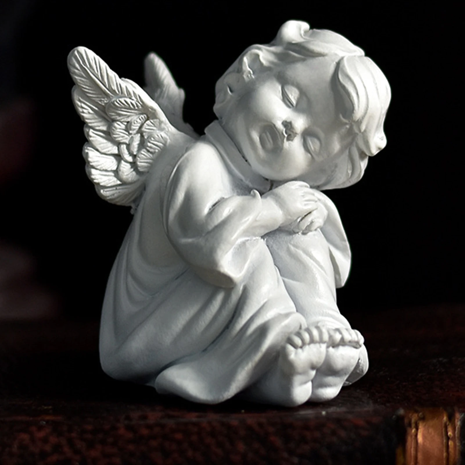 Sleeping Angel Statue Resin Cute Little Angel Decoration Figurine Outdoor Home Desktop Cherubino Adorabili Cherubini