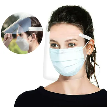 

Transparent Adjustable Full Face Shield Flip Up Visor Eye Protection Mask Safety Work Guard Plastic Anti-fog Protective Mask