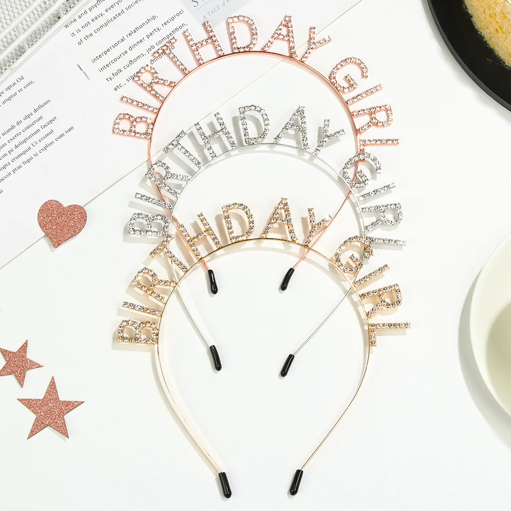 Повязка на голову с надписью Happy Birthday Girl|fashion hair accessories|hair accessoriesaccessories fashion |