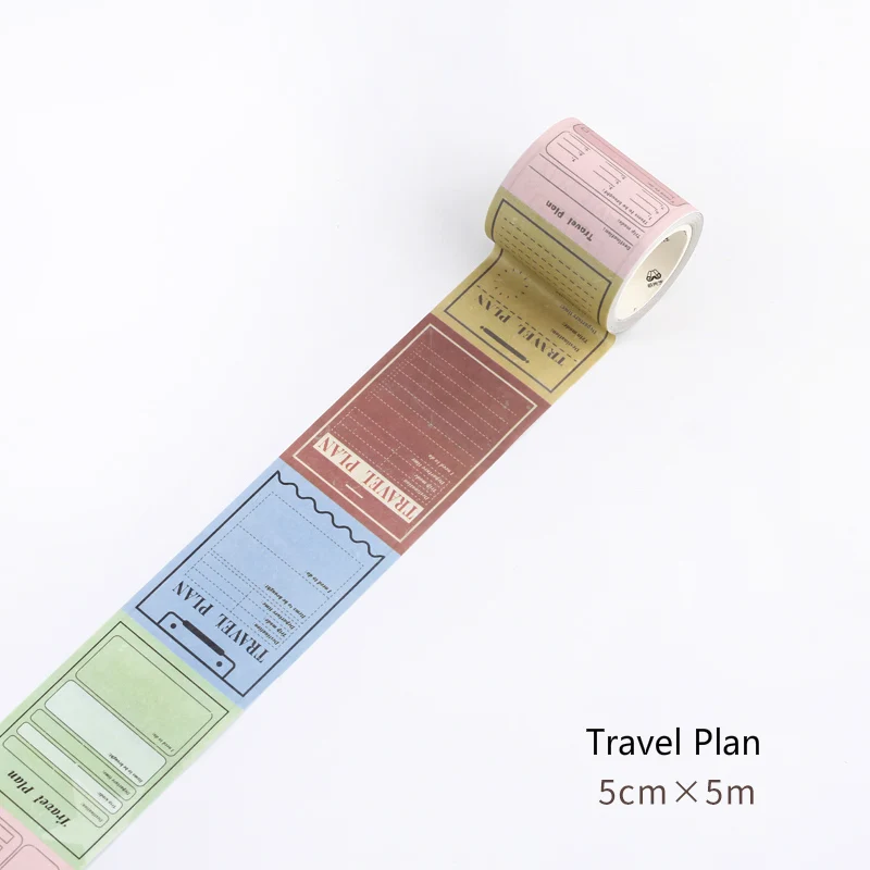 Travel Plan Mr paper креативный ежедневник еженедельник Ежемесячный план Ретро стиль Пуля журнал записи ленты деко Маскировочные наклейки ленты легко чай - Цвет: Travel Plan