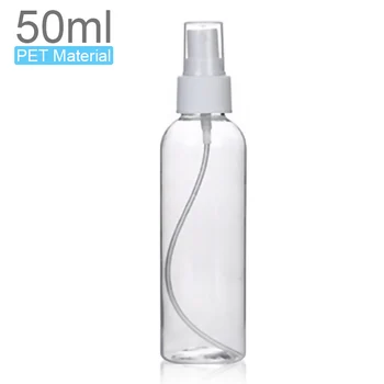 

1Pcs 30/50/60/80/10ML Mini Transparent Empty Spray Bottles 50ML Plastic Small Refillable Empty Travel Bottle Cosmetic Container