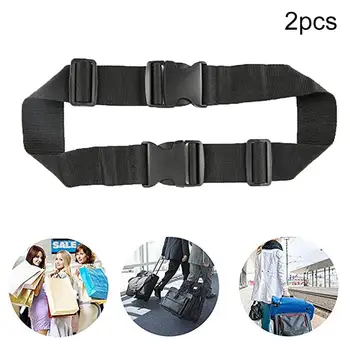 

2Pcs Adjustable Travel Luggage Suitcase Baggage Connecting Belt Nylon Straps Anti-theft Bundling Belt free shipping