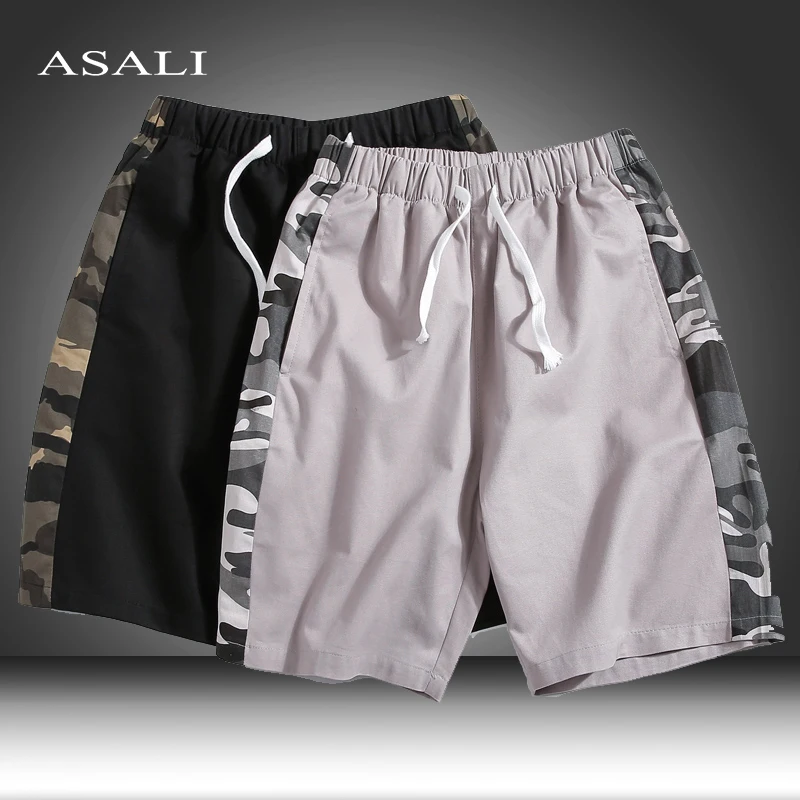 Lado militares para Hombre Pantalones cortos de carga 2021 nuevo con bolsillos ejército camuflaje táctico pantalones cortos de algodón de los hombres suelto trabajo pantalón corto Casual Pantalones