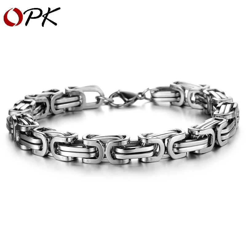 OPK модный браслет тренд личности титановая сталь агрессивный мужской браслет аксессуары для мальчиков