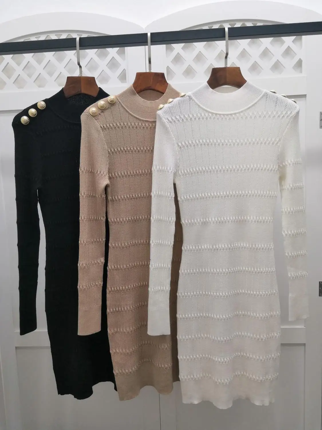 2019FW осень победитель Новое Женское шерстяное платье с длинным рукавом Женские повседневные полые платья 3 цвета rmsx 11,6