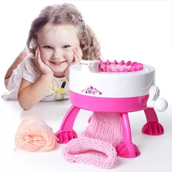 

DIY Hand Knitting Machine for Kids Weaving Loom for Scarf Hat for Kids Children Pretend Play Toys Kids Hand woven Wool Machine