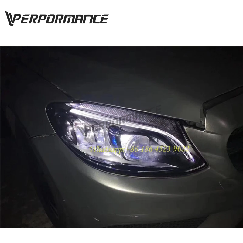 Новинка W205 фара для c200 c300 c250 c180 c260 передняя лампа C Класс w205 налобный фонарь стиль