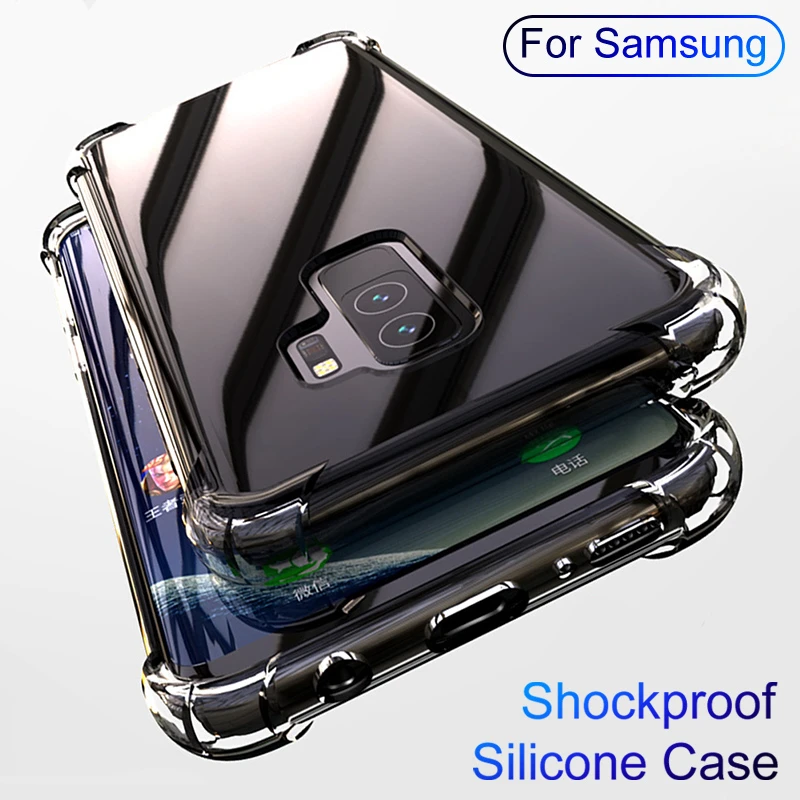 Luxury Shockproof Silicone Case For on Samsung galaxy S8 S9 Plus S10 5G S10E lite Cover For Samsung A10 A20 A50 A30S A70 Case samsung flip cover