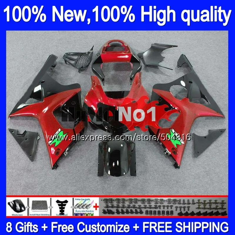 Корпус для SUZUKI GSX-R1000 GSXR1000 1000CC 2000 2001 2002 19MC. 66 GSXR-1000 K2 GSX R1000 GSXR 1000 00 01 02 темно-красный обтекатель