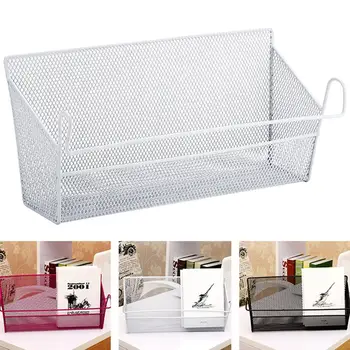 

Metal Mesh Dorm Bedside Hanging Basket Wire Bookcase Shelf Rack Bunk Organizer Strong metal wire, durable and firm in shape.