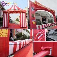 Бинго®15,1*7,4 м высокий гигантский дутый воздух красные ворота арки надувной фестивальный декор для сцены