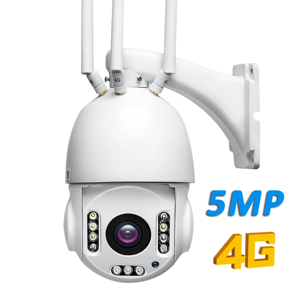 

5MP Wireless 3G 4G SIM Card Security Camera 1944P HD 30X Optical Zoom PTZ IP Camera Outdoor Home Wifi CCTV Surveillance Camera