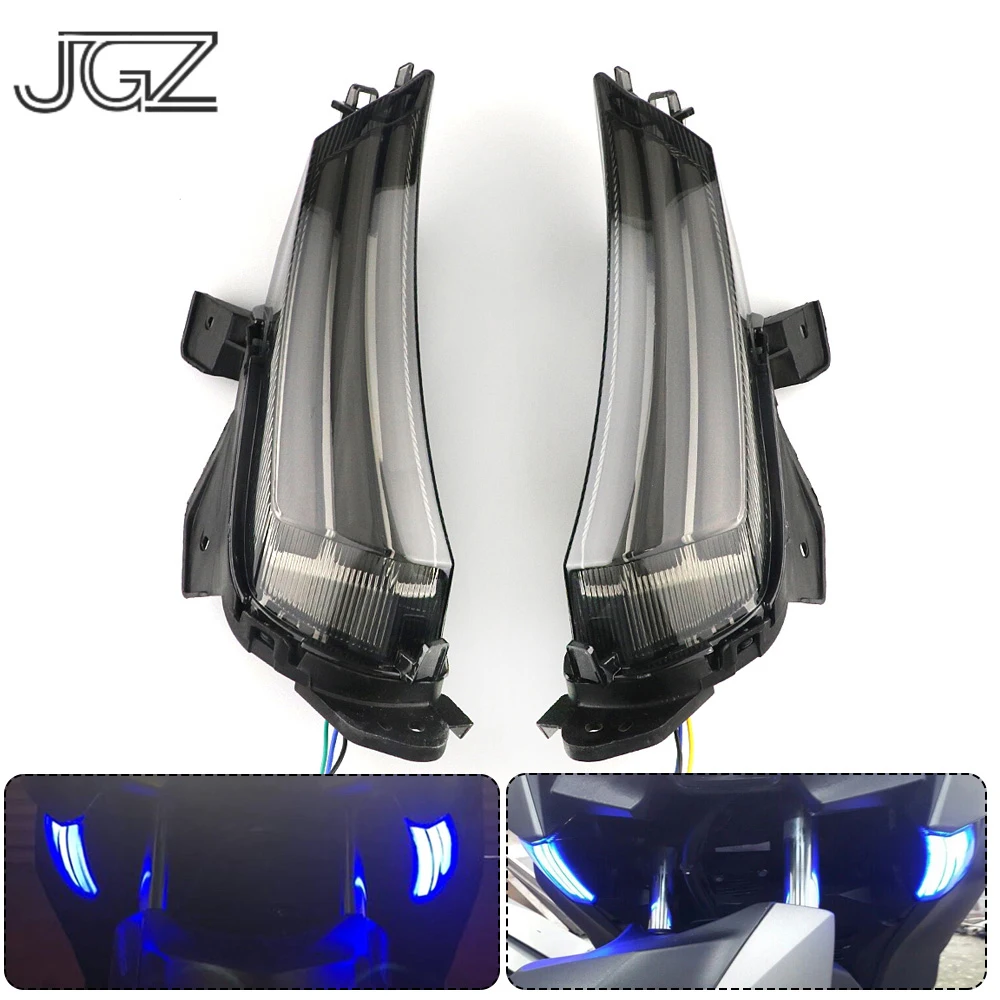 Pair Motorcycle Modified LED Front Turn Signal Running Lights Indicators Side Lamp for YAMAHA XMAX 250 X-max 300 2017 2018