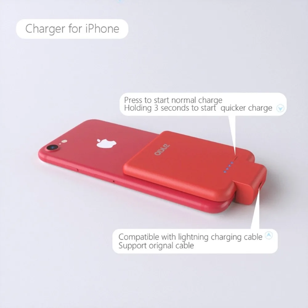 Портативное мини-зарядное устройство power Bank power Core 2800 мАч ультратонкая беспроводная внешняя резервная батарея чехол для iPhone 5 5S SE 6 6S 7 8