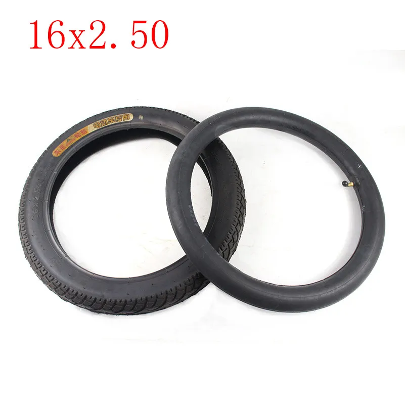 inner and outer tire Высокое качество 16x2,50 камера шины подходит для электрических велосипедов(электронные велосипеды), детские велосипеды, маленькие BMX и скутеры 16*2,5 шины - Цвет: inner and outer tire