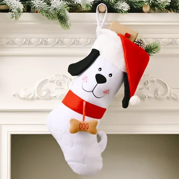 

Brown Christmas Sock White 40x20x23cm Christmas Decoration Holiday decorations