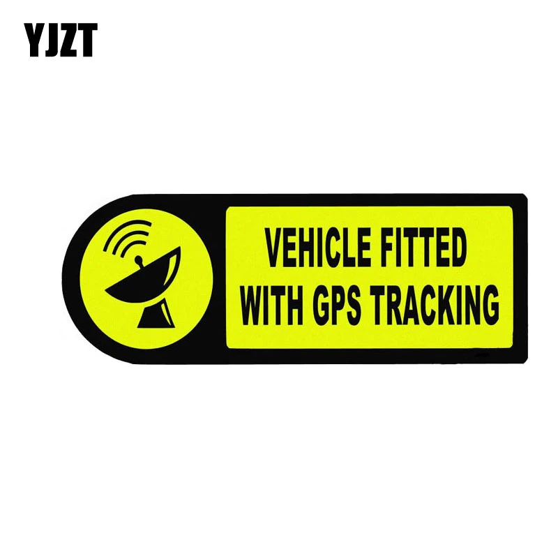 Yjzt 15.2*5.8cm Pvc Vehicle Fitted With Gps Tracking Bold Decals Car