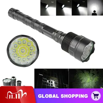 

8000 Lumens XM-L LED 12x T6 Super Flashlight Torch Lamp Light with 5 Switch Modes for Outdoor / Camping / Hiking