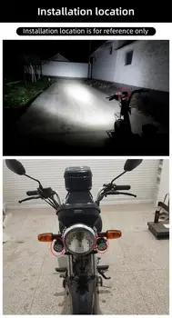

30W Motorcycle 4 LED Spotlight 1200lm 6500K Super Bright Led Work Light Rechargeable Headlight Fog Driving Lamp Lights