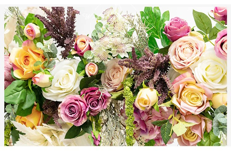 JAROWN Wedding Floral Wedding Arch Arrangement Artificial Flower Row Small Corner Flower Stage Background Home Party Welcome Area Decor (3)