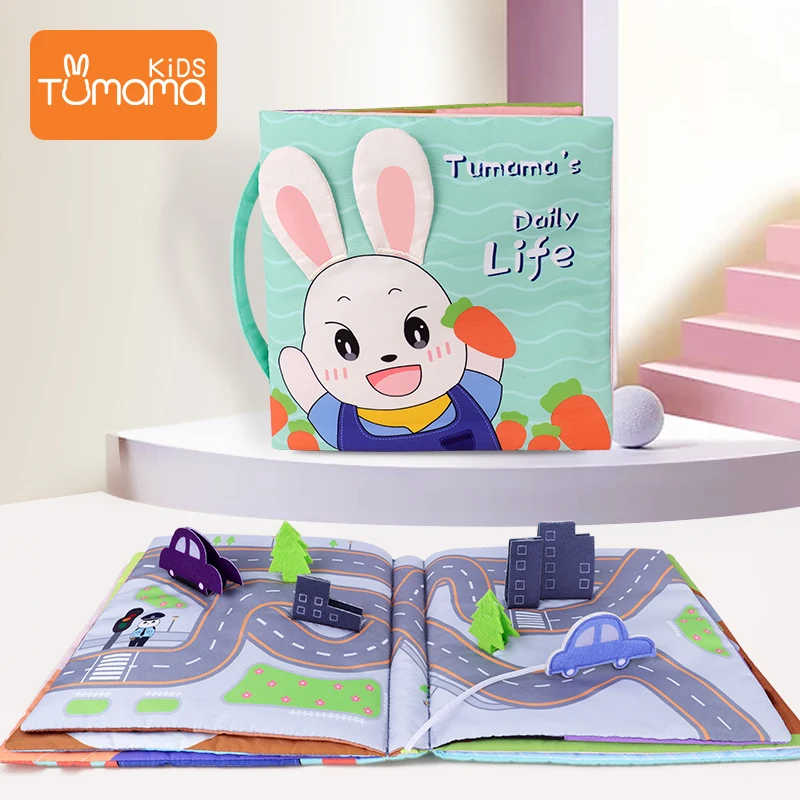 Новые игрушки для малышей мягкие тканевые книги 3D животные и транспортное