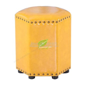 

30%Easy Clean Mordern Living Room Sofa Stool Solid Wood Frame with Antique Leather Furniture Home Ottoman Strong Bearing