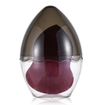

1Pc 2020 Empty Transparent Puffs Drying Box Egg Shaped Beauty Sponge Stand Storage Case Makeup Blender Puff Holder Cosmetic Rack