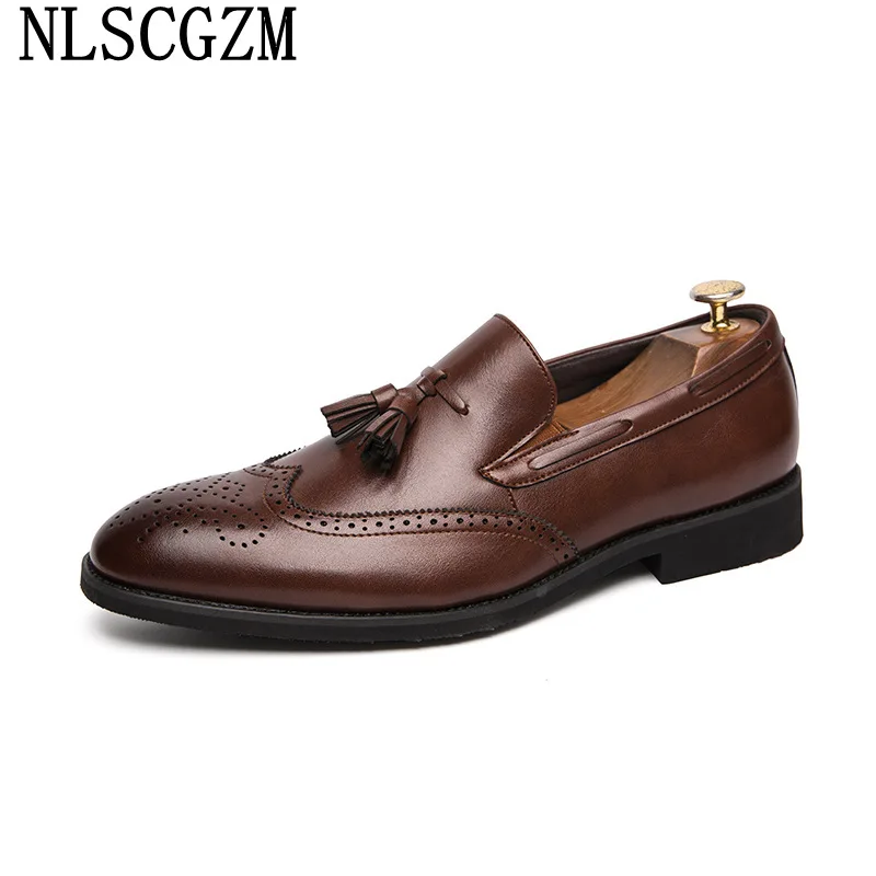 

Loafers Mens Dress Shoes Tassels Office 2022 Formal Slip on Shoes Men Wedding Dress Coiffeur Oxford Shoes for Men Italian Scarpe