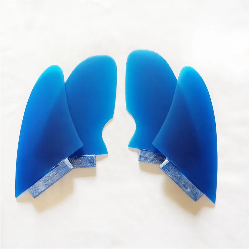 New keel Quad fin Surfboard Fins 4PCS Set for Lok box Blue GFK fiberglass L +M size Hot Sell surf Fin