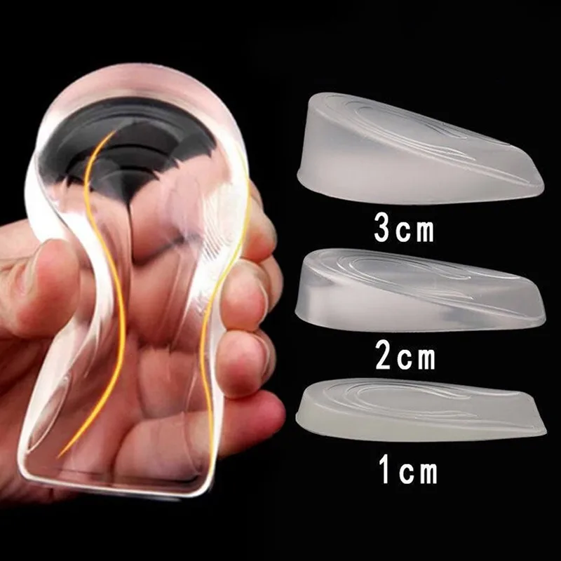 Plantillas de Gel de silicona para fascitis Plantar, almohadillas para el talón con absorción de dolor, alivio de golpes para callos y callos, 1 par