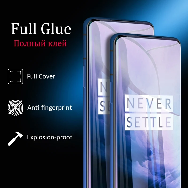 HD полное клеевое закаленное стекло для Oneplus 7T Pro One plus 7 7T Pro защита экрана Oneplus7T 1+ 7 1+ 7T Pro Полное покрытие стеклянная пленка